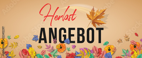 Herbstangebote Banner Hintergrund.
