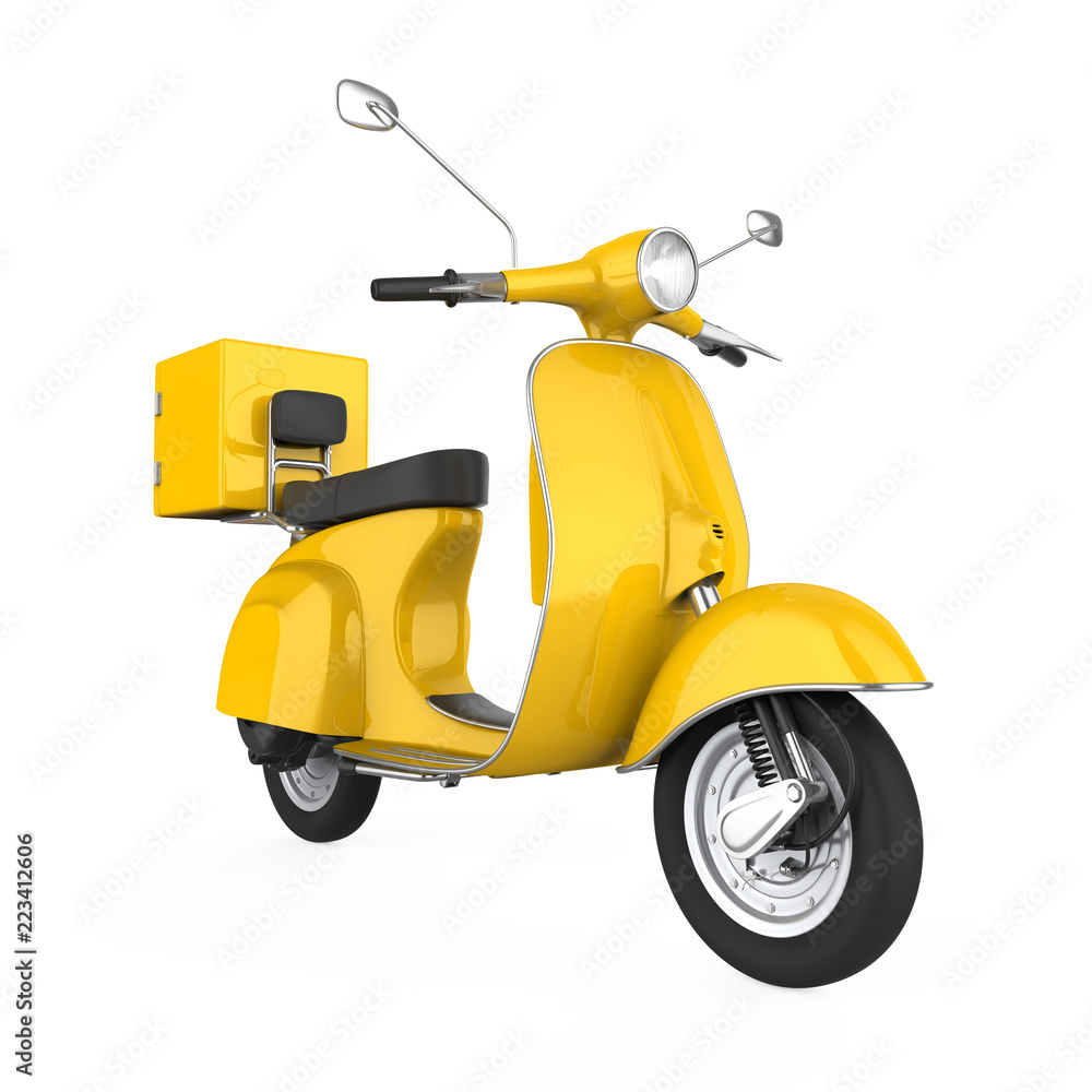 Obraz premium Motorcycle Delivery Box Isolated