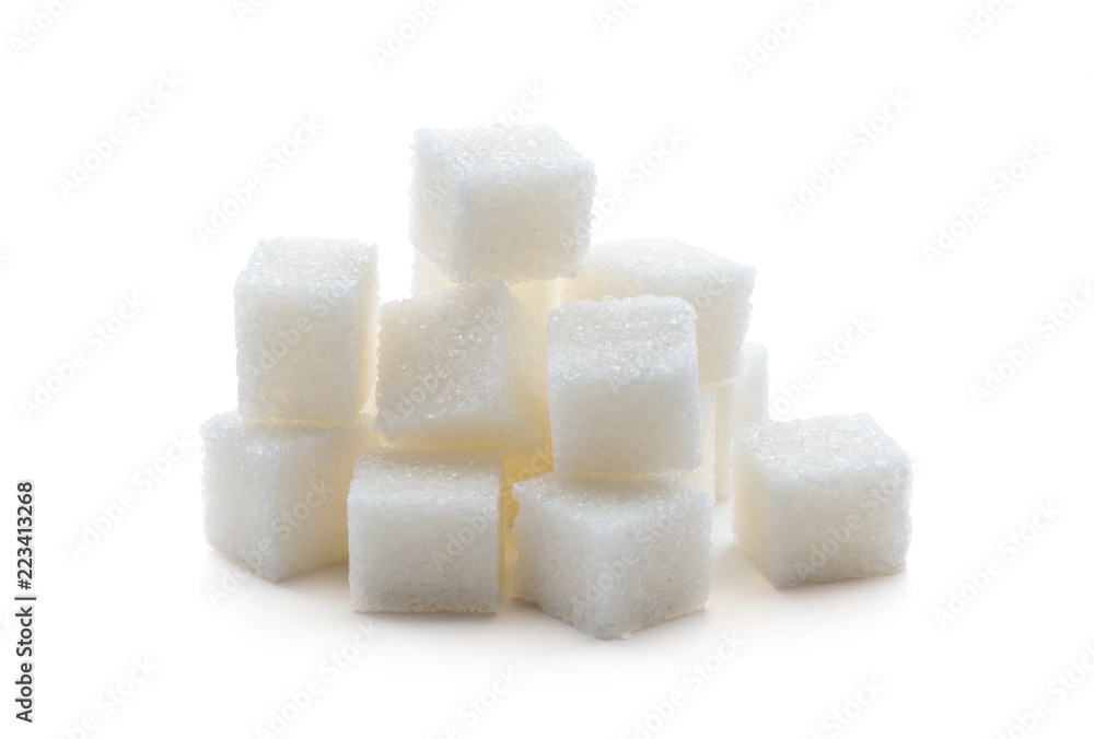 Sugar Cube on white background