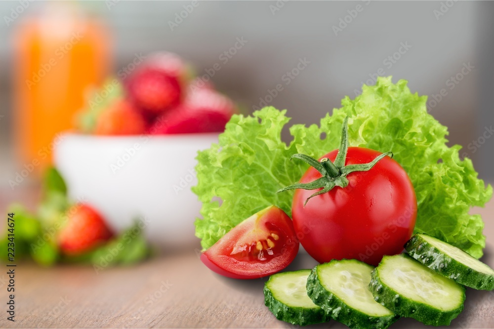Fresh vegetables isolated on white Fresh vegetables isolated on white
