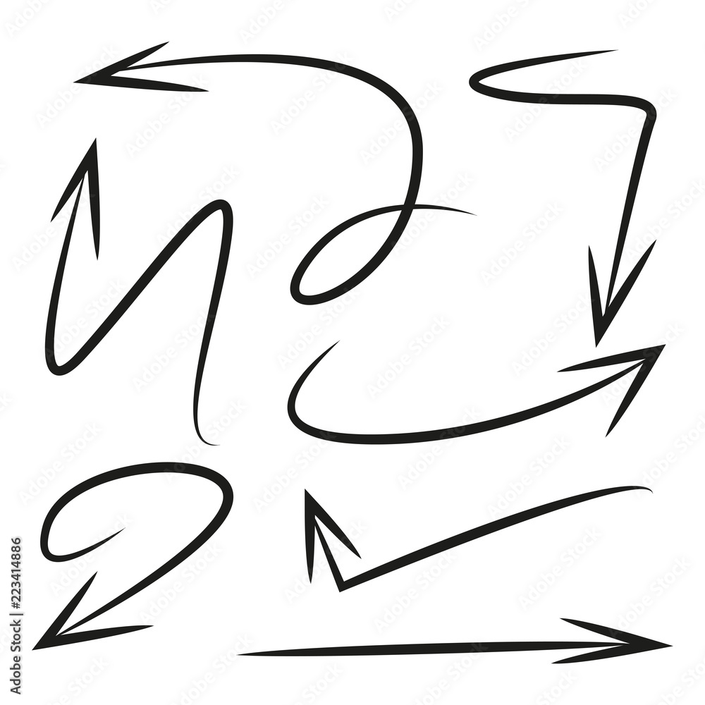sketch arrows set sketch arrows set