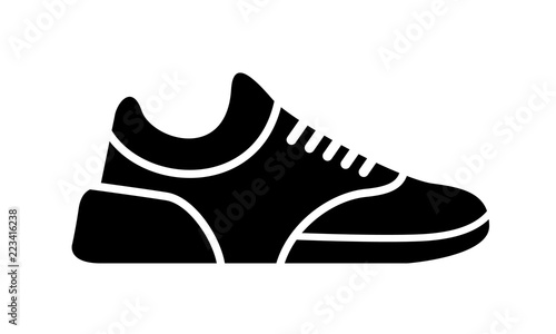 Running shoes icon fitness. Simple style sneaker.
