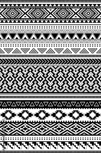 Aztec and Amazon ethnic patterns. Set of 12 items