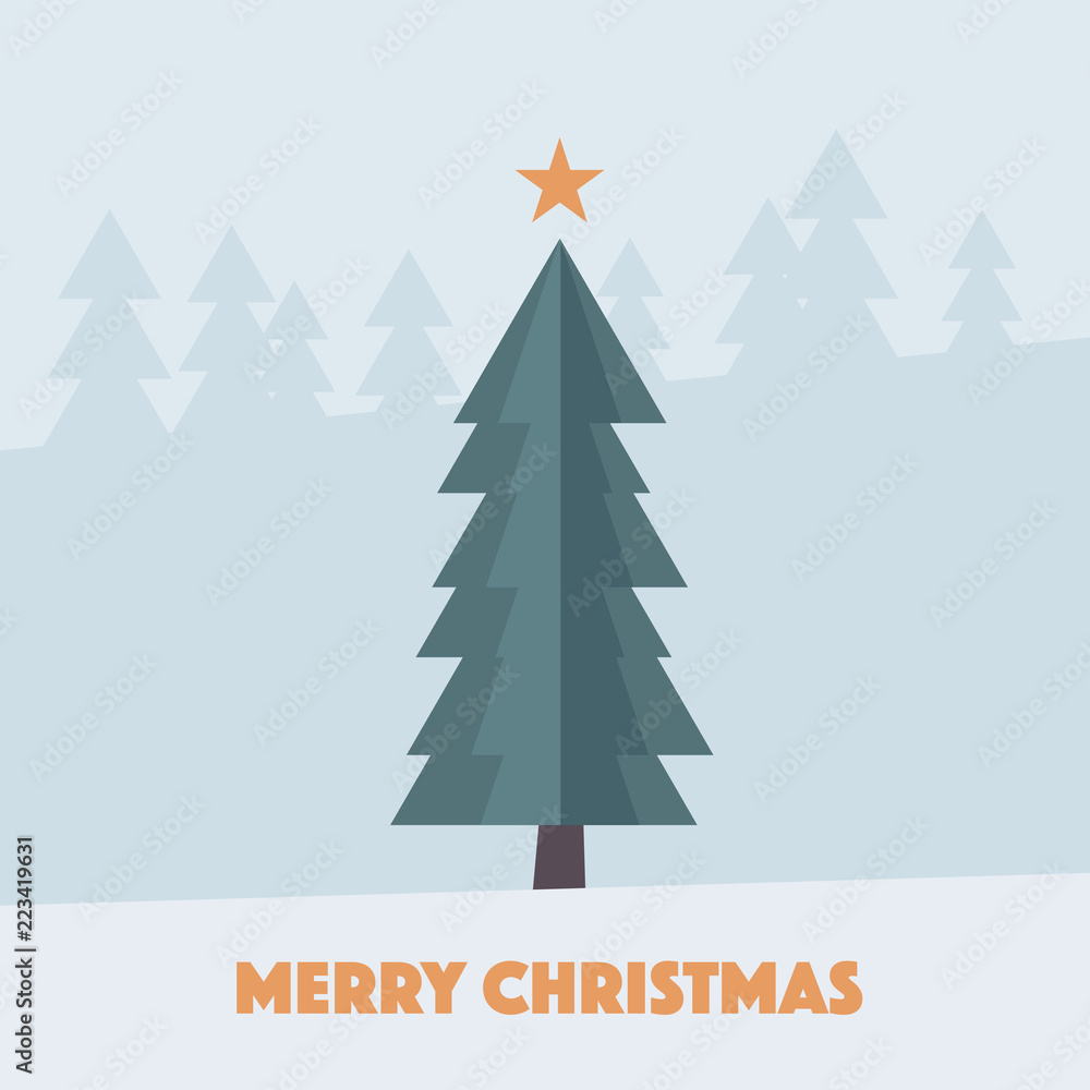 Merry Christmas Card Banner Modern Clean Design Merry Christmas Card Banner Modern Clean Design