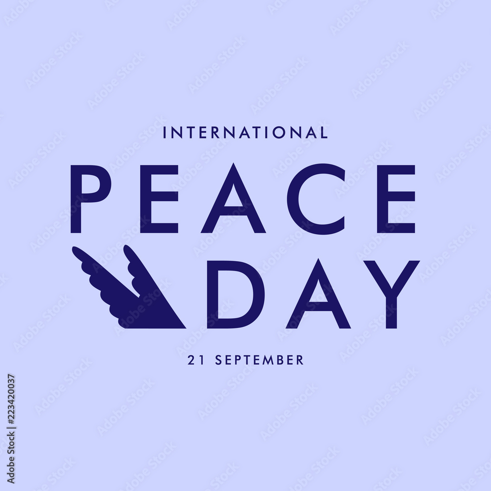 Fototapeta premium International peace day. vector background illustration poster.