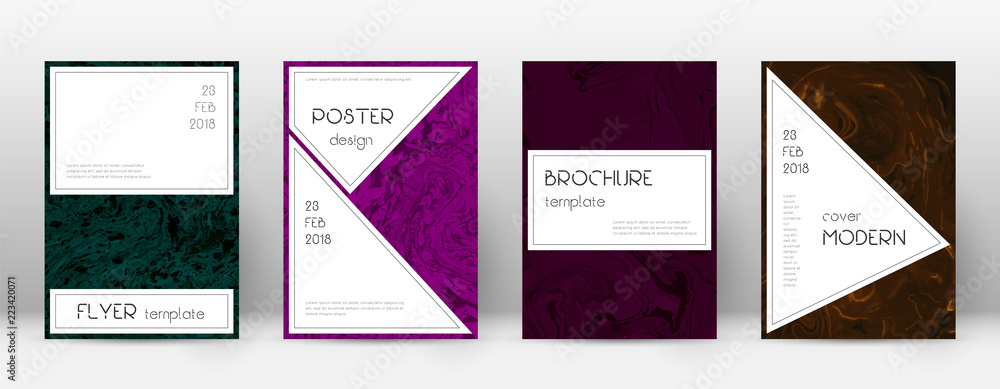 Abstract cover. Appealing design template. Suminagashi marble stylish poster. Appealing trendy abstr