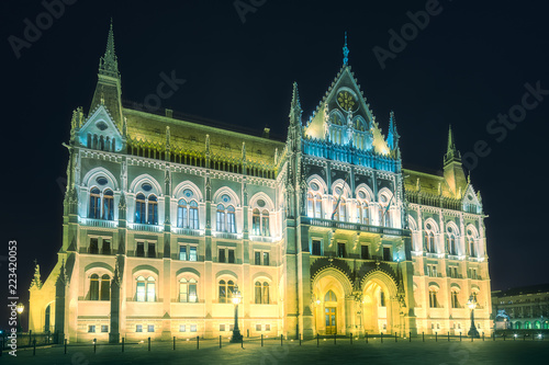 Building of Hungarian Parliament in Budapest