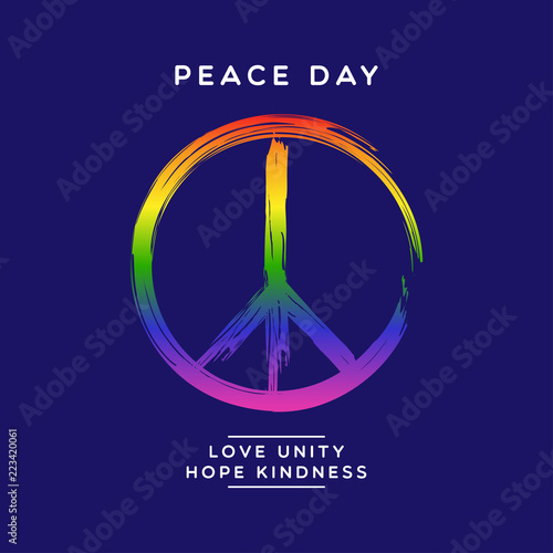 International peace day. vector background illustration poster.