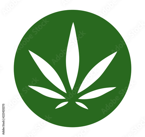 Cannabis Sign. Vector Leaf.