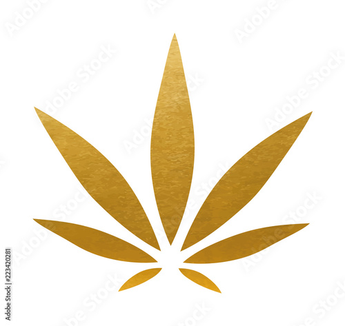 Cannabis Sign. Vector Leaf.