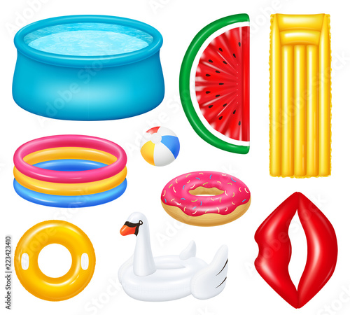 Realistic Inflatable Pools Accessories Set