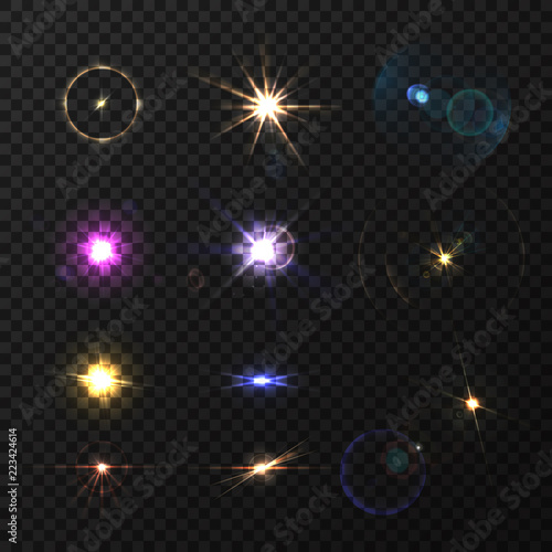 Lens Flares And Twinkle Set