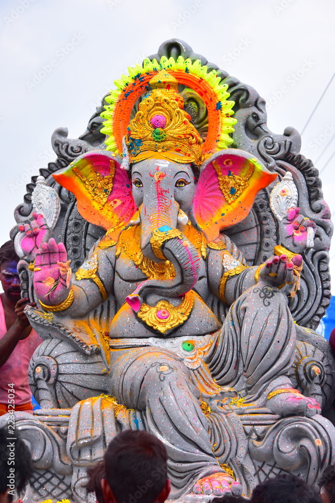 Anaipatti, Tamilnadu - India - September 15 2018: First Day Of The Ganesh Chaturthi Festival