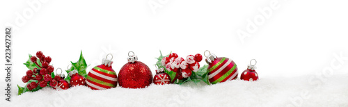 Tableau sur toile ranke freisteller copy space weihnachten kugel