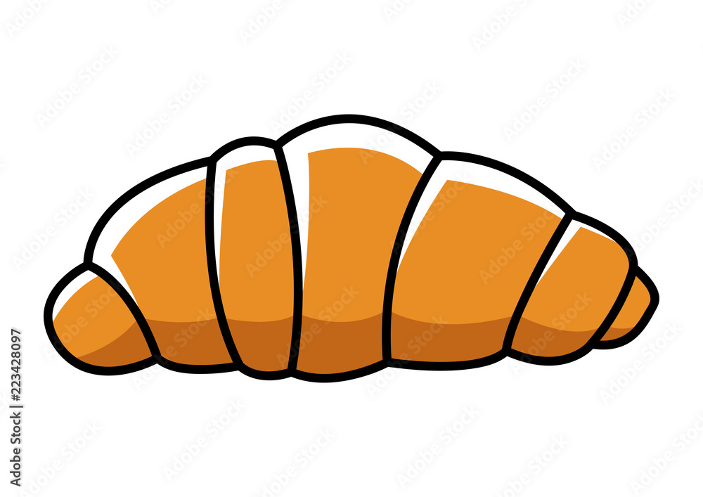 Simple graphic of a croissant Simple graphic of a croissant