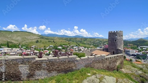 tower, wall of fortress Rabat  and Akhaltsikhe aerial view