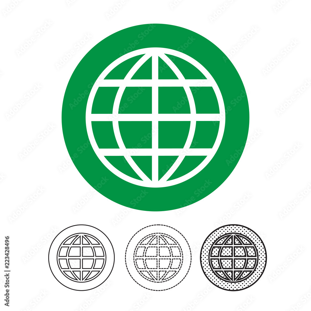 Globe vector icon Globe vector icon