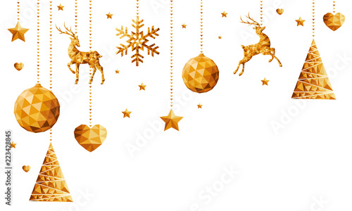 lowpoly christmas background