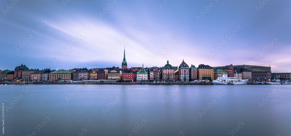 The Coast of the old town of Stockholm, Sweden