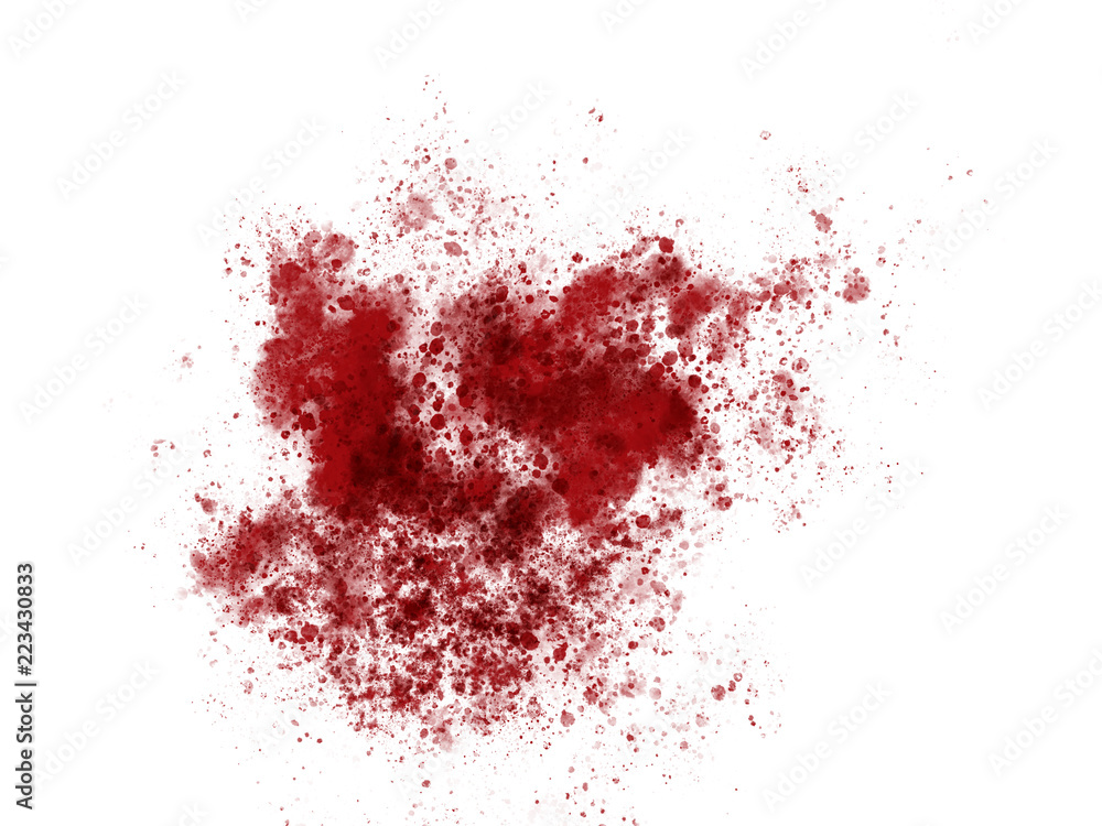 Blood red paint ink splatter sample background