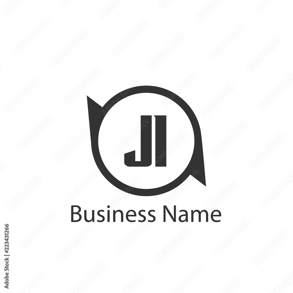Initial Letter JI Logo Template Design Initial Letter JI Logo Template Design