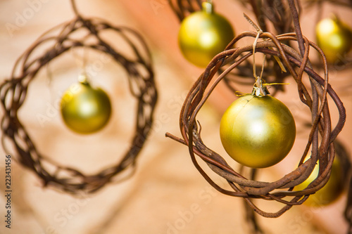 golden christmas balls, bolas de natal douradas