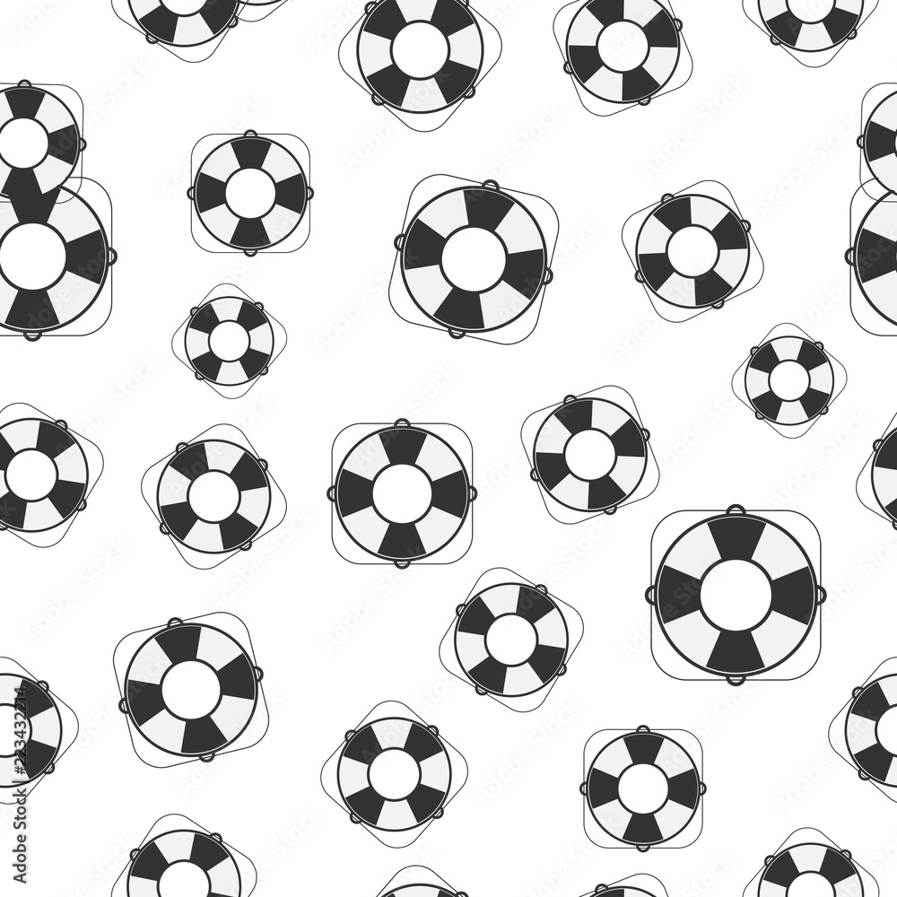 Seamless Lifebuoy Pattern.Vector Illustration