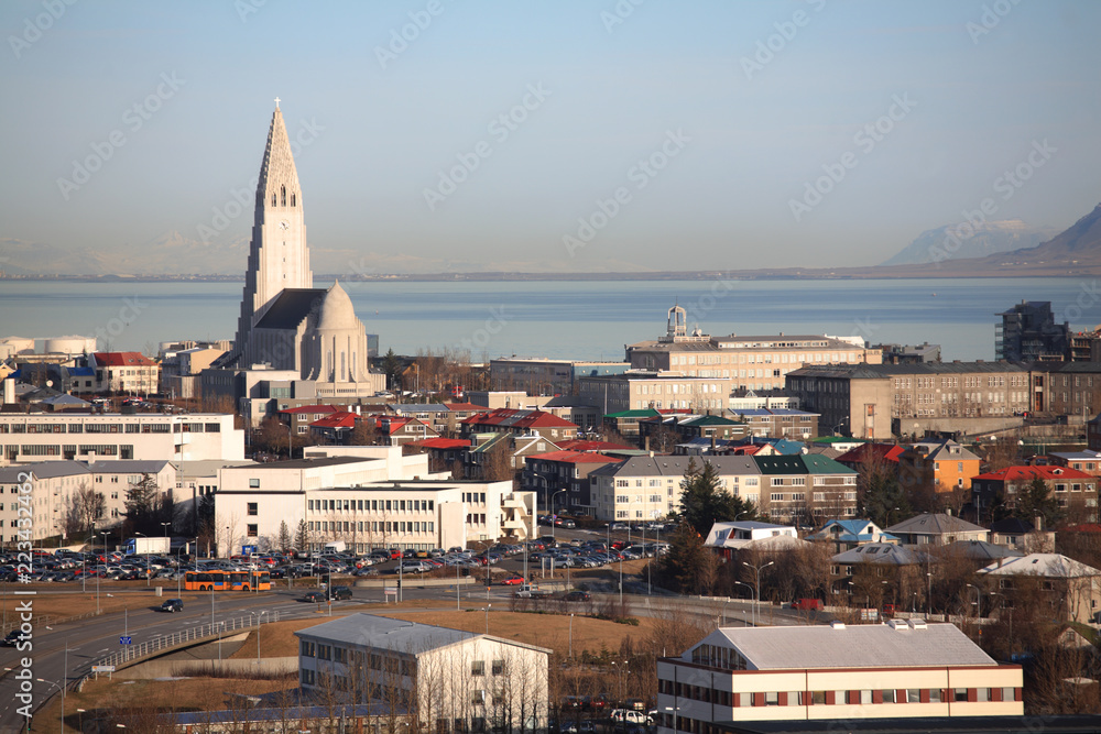 Fototapeta Reykjavik skyline