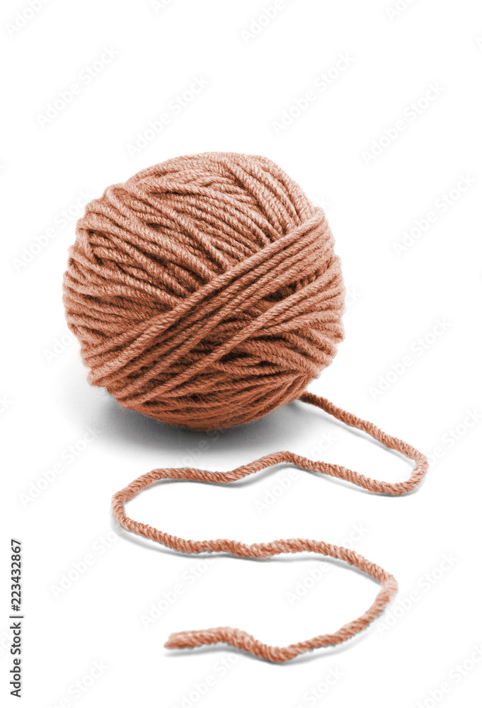 Ball of yarn on white background Ball of yarn on white background