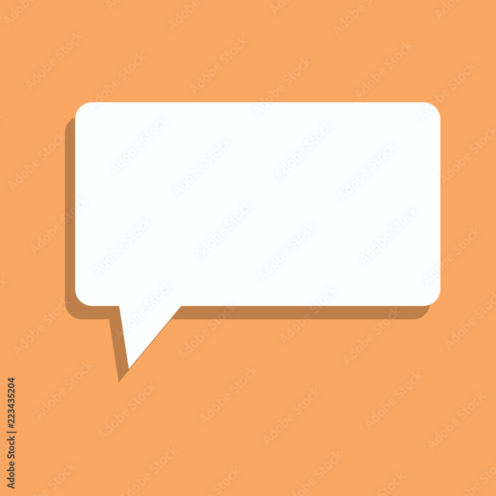 Flat design business Vector Illustration concept template copy space text for Ad website esp isolated 3d isometric. Rectangular Speech Bubble in Solid Color and Shadow Visual Expression Flat design business Vector Illustration concept template copy space text for Ad website esp isolated 3d isometric. Rectangular Speech Bubble in Solid Color and Shadow Visual Expression