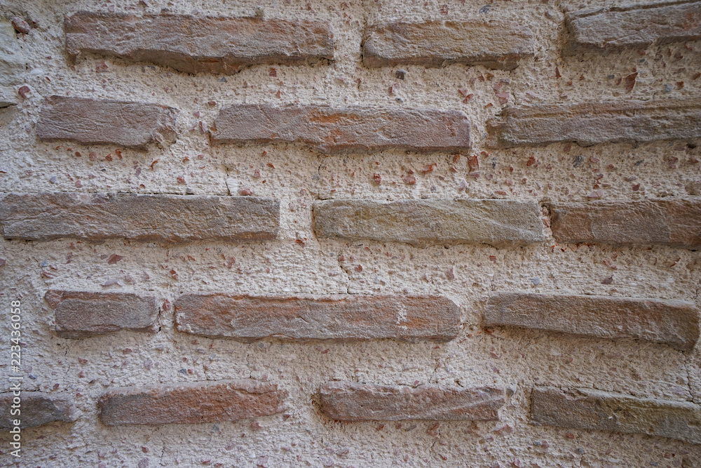 Fototapeta premium Great wall texture with red stones