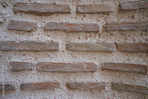 Great wall texture with red stones