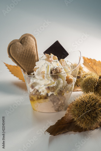 chestnut ice cream cup