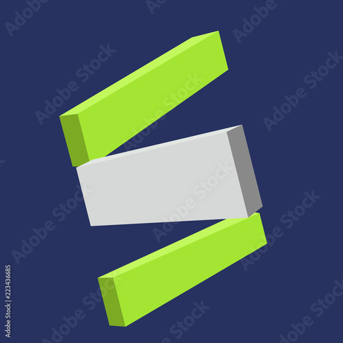 Flat design business Vector Illustration concept copy text for esp Web banners promotional material mock up template. Rectangular Dimensional Plank Board Color Wood Slab with Connecting corners