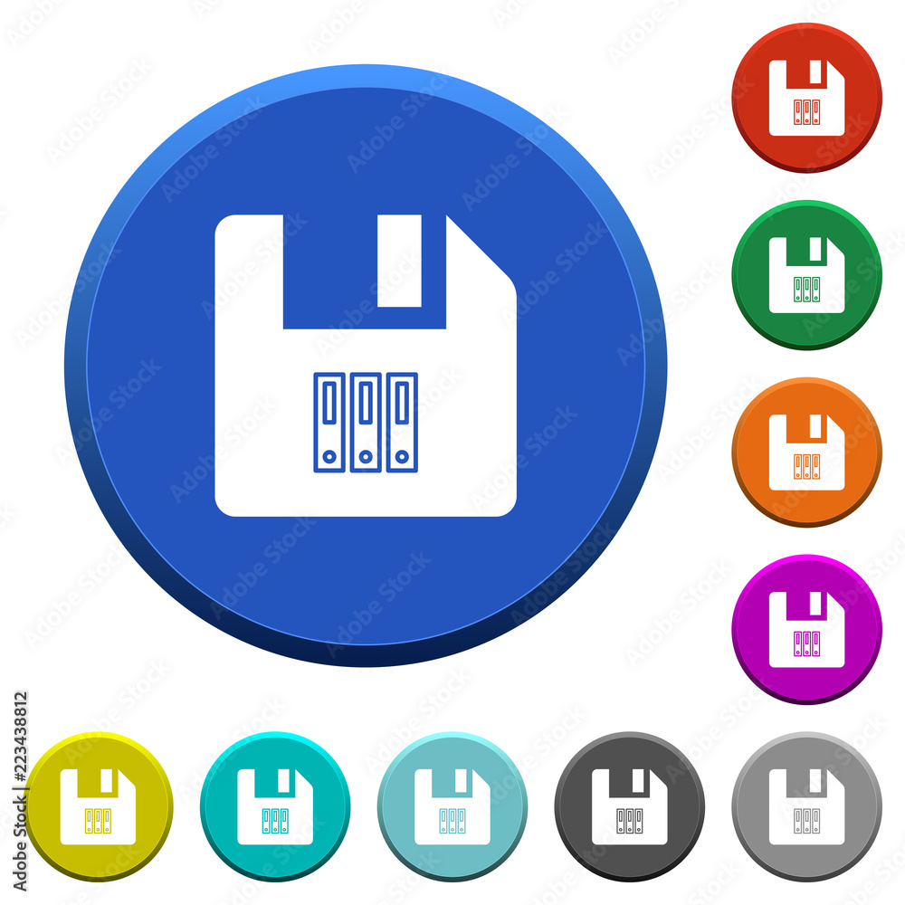 Archive file beveled buttons Archive file beveled buttons