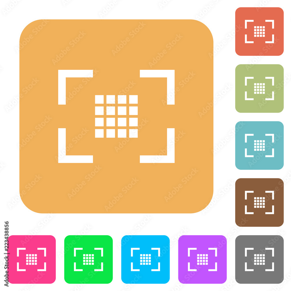 Camera sensor settings rounded square flat icons Camera sensor settings rounded square flat icons