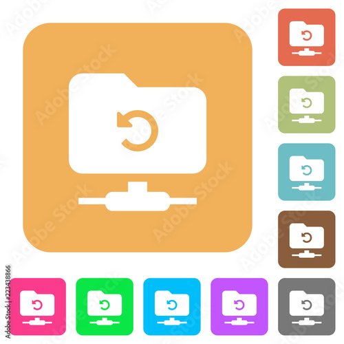FTP undo rounded square flat icons