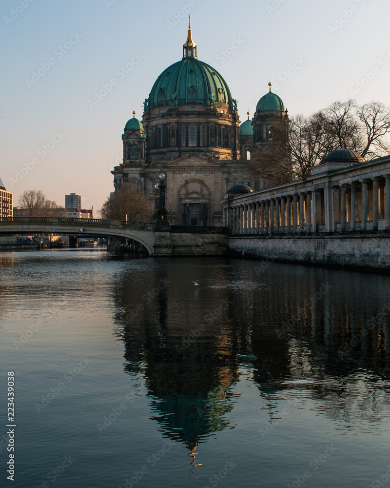 View of Berlin Cathedral in a beautiful winter day