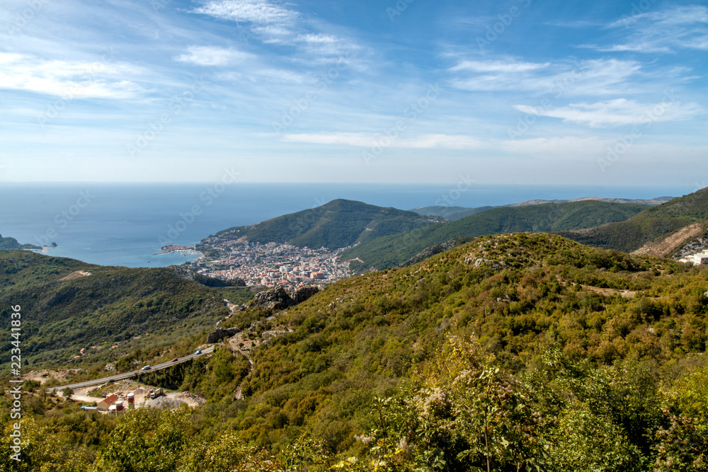 View from the mountain to the Adriatic Sea. View from the mountain to the Adriatic Sea.