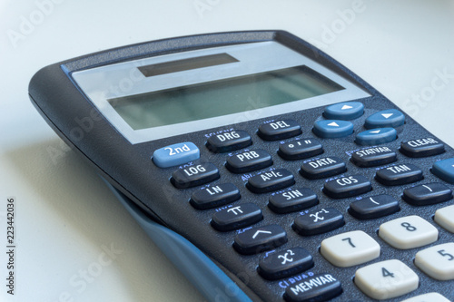 scientific calculator isolated on white background