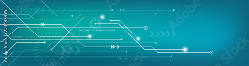 digital technology banner / background - vector illustration