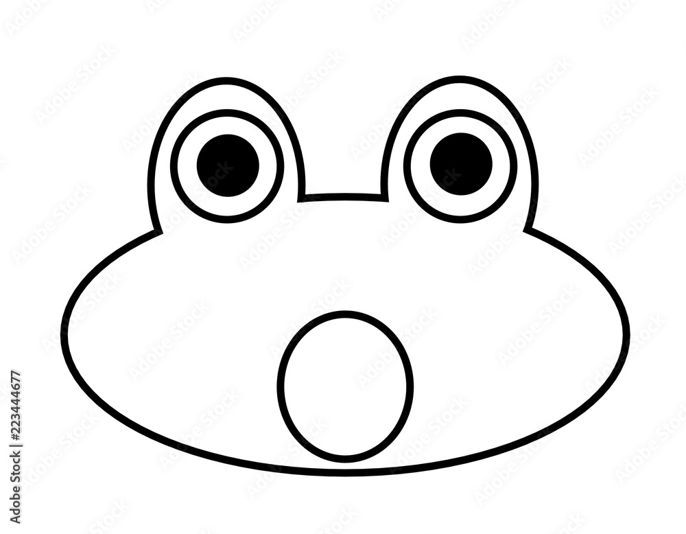 カエルの顔歌う 線画 Stock イラスト Adobe Stock カエルの顔歌う 線画 Stock イラスト Adobe Stock
