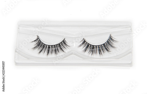 false eyelashes isolated on white background. beauty . artificial eyelashes.