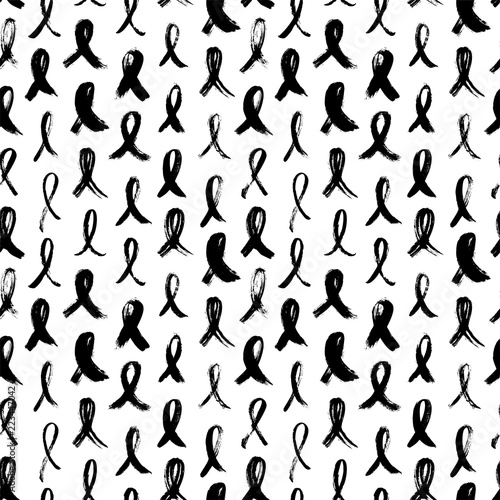 Seamless pattern with cancer ribbons.