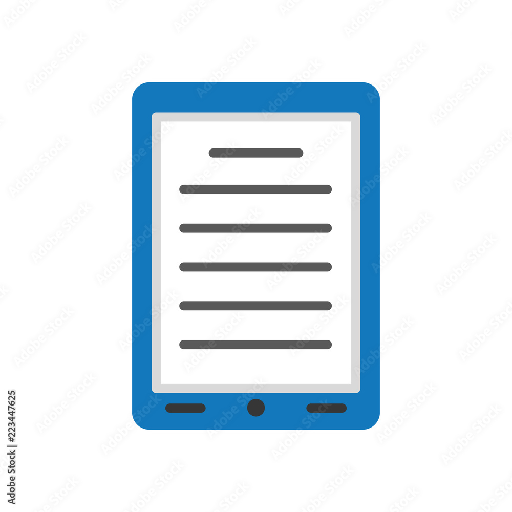 The e-book. The lines of text on the screen. The e-book. The lines of text on the screen.