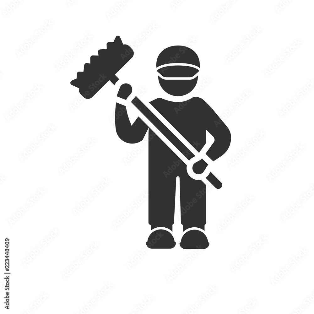 man with the brush man with the brush