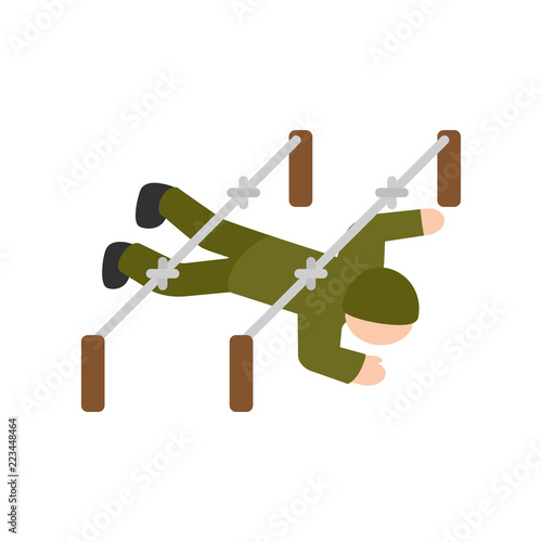 Soldiers on the obstacle course