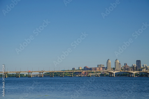 River Dnieper and buildings on the opposite bank © Olga