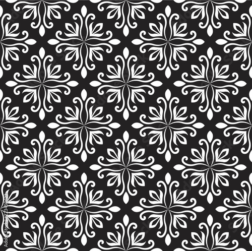 Arabesque Decorative Tiles Vector Seamless. Traditional floral style background. Abstract damask geometric texture.