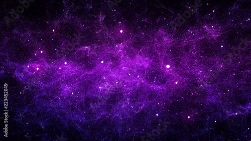 Galaxy Nebula Space Universe Loop Sky Colorful Stars Background 4K